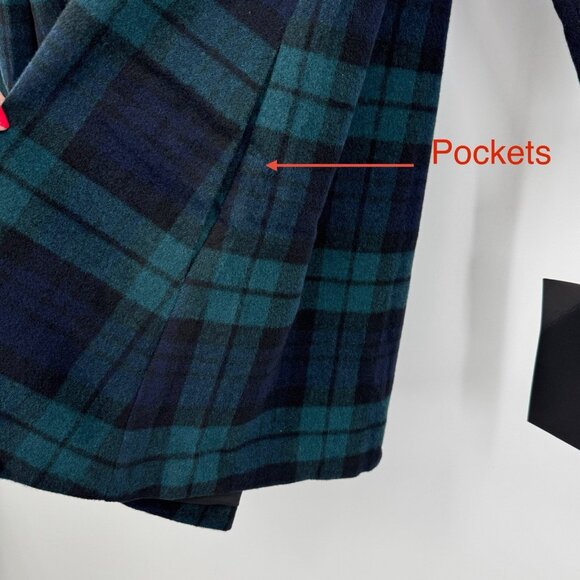 Tuckernuck Blackwatch Plaid Daphne Dress XXL Ruffle Collar Bow Back Wool Blend - Picture 2 of 7